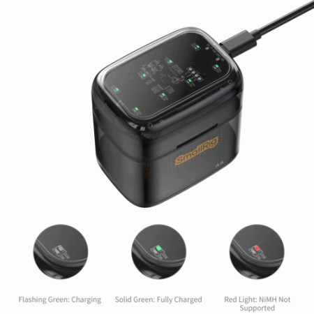 SmallRig 5772 - zestaw, etui ładujące + 8x bateria/akumulator AA z portem USB-C - ładowanie